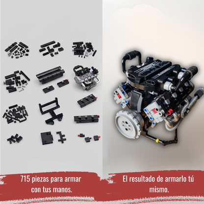 Krobel Motors — Motor V8 Armable 715 Piezas con Control por App y Luces LED