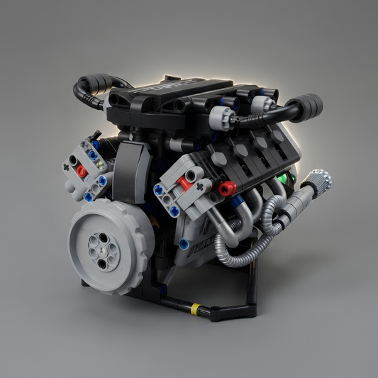 Krobel Motors — Motor V8 Armable 715 Piezas con Control por App y Luces LED